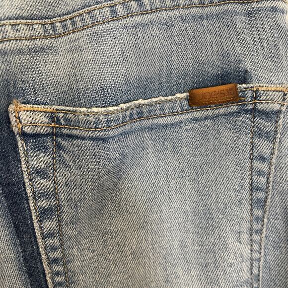 Joe's Jeans The Debbie High Rise Straight Crop 2-Tone Blue Raw Hem 27 - Picture 10 of 10